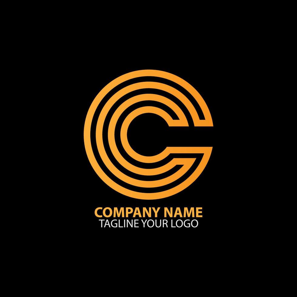 letter C company logo illustration graphic vector