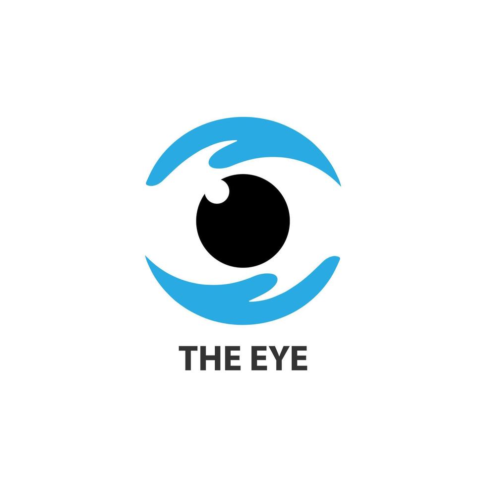 el gráfico de ilustración del logotipo de la empresa ojo vector