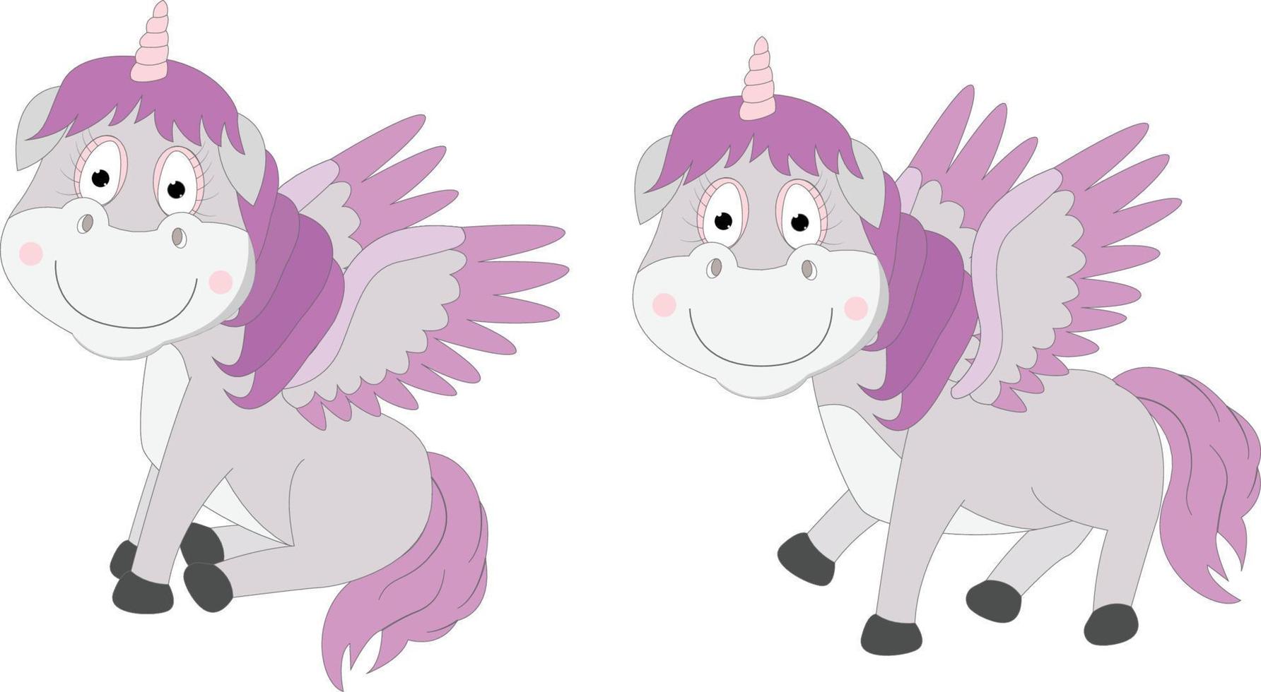 cute unicorn animal cartoon graphic vector