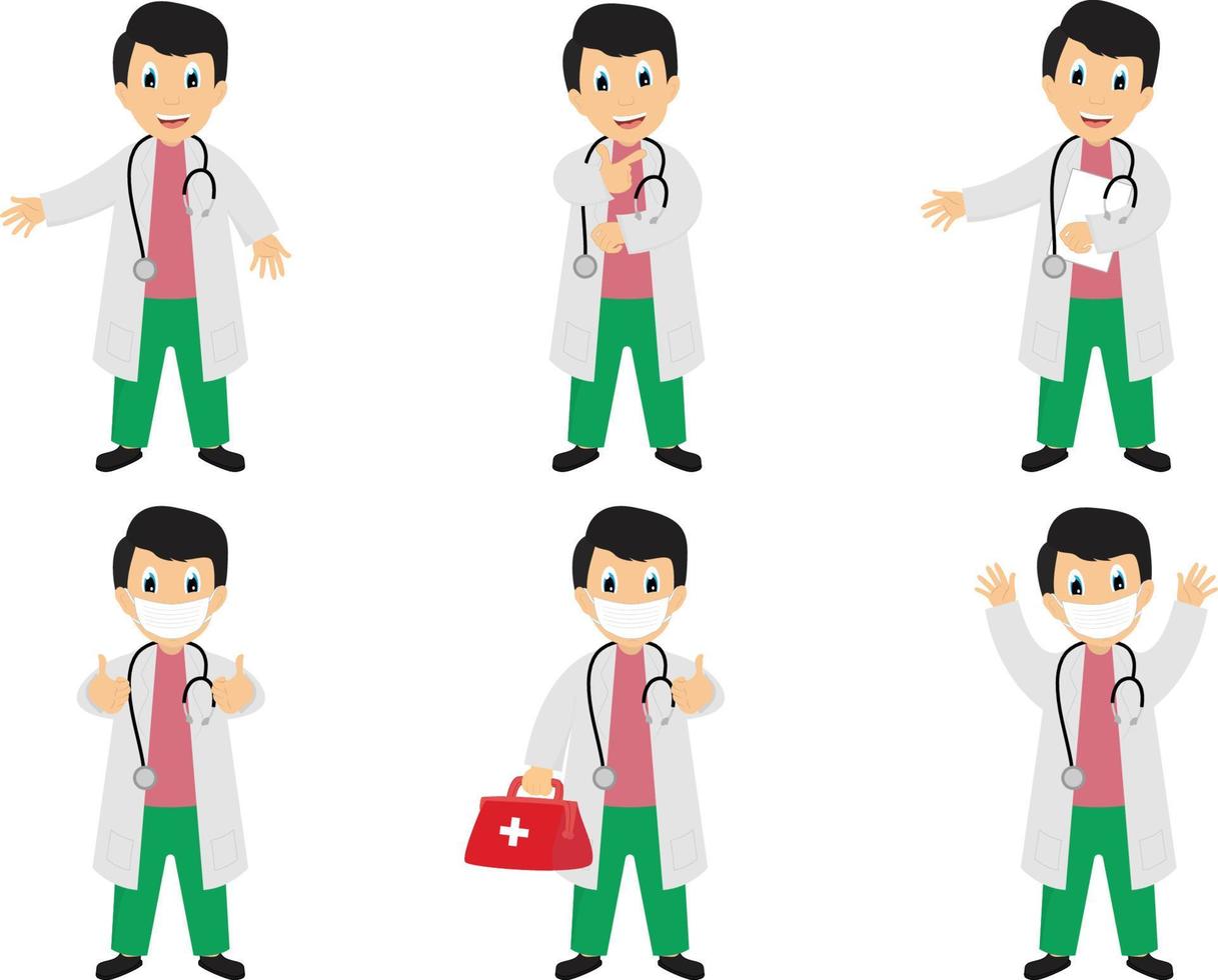 cute doctor cartoon graphic vector