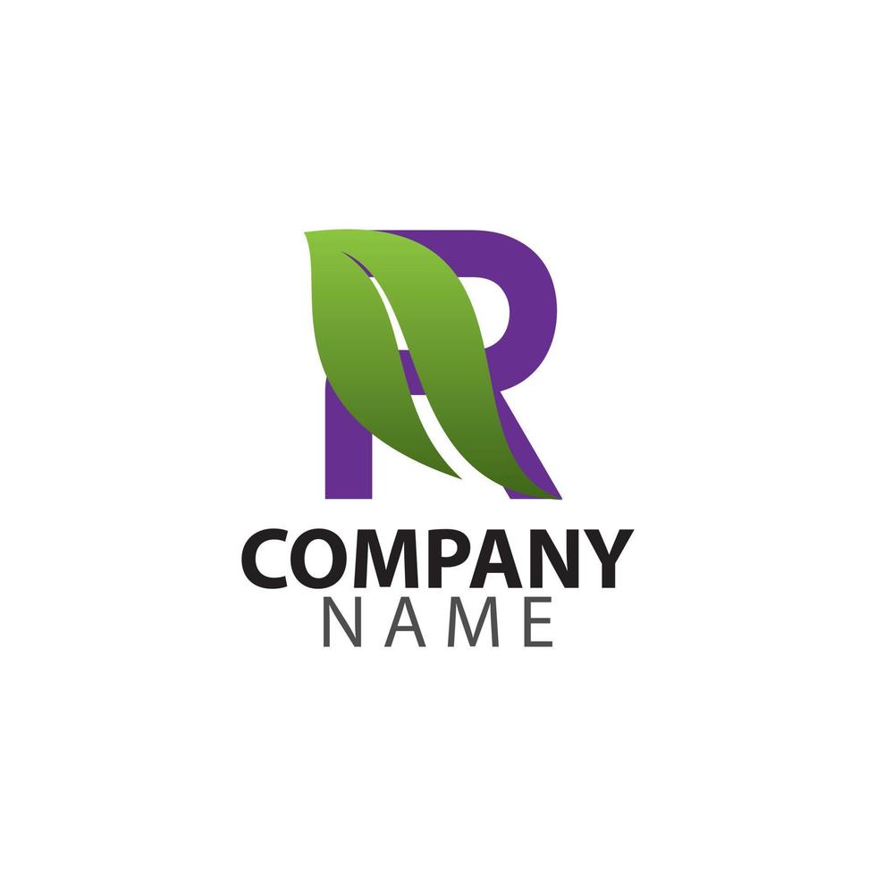 gráfico de ilustración del logotipo de la empresa letra r vector
