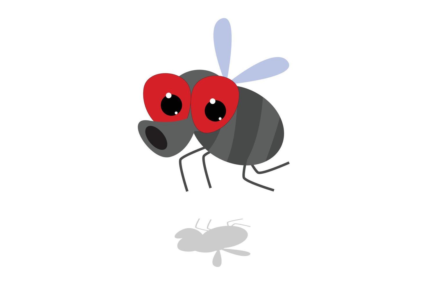 cute fly animal cartoon graphic vector