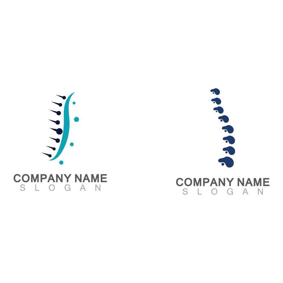 Spine chiropractic Care logo designs concept, Backbone Logo template vector