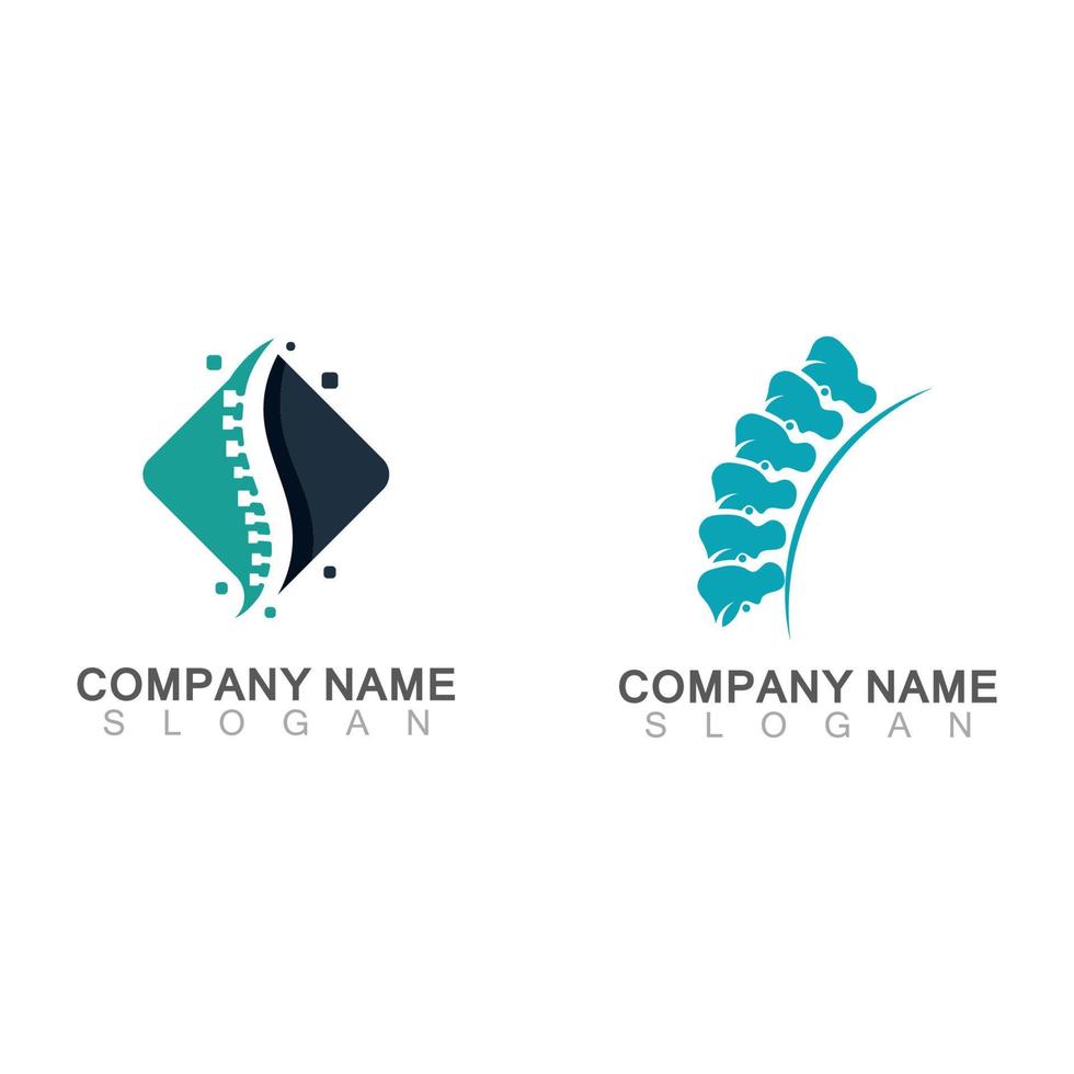 Spine chiropractic Care logo designs concept, Backbone Logo template vector