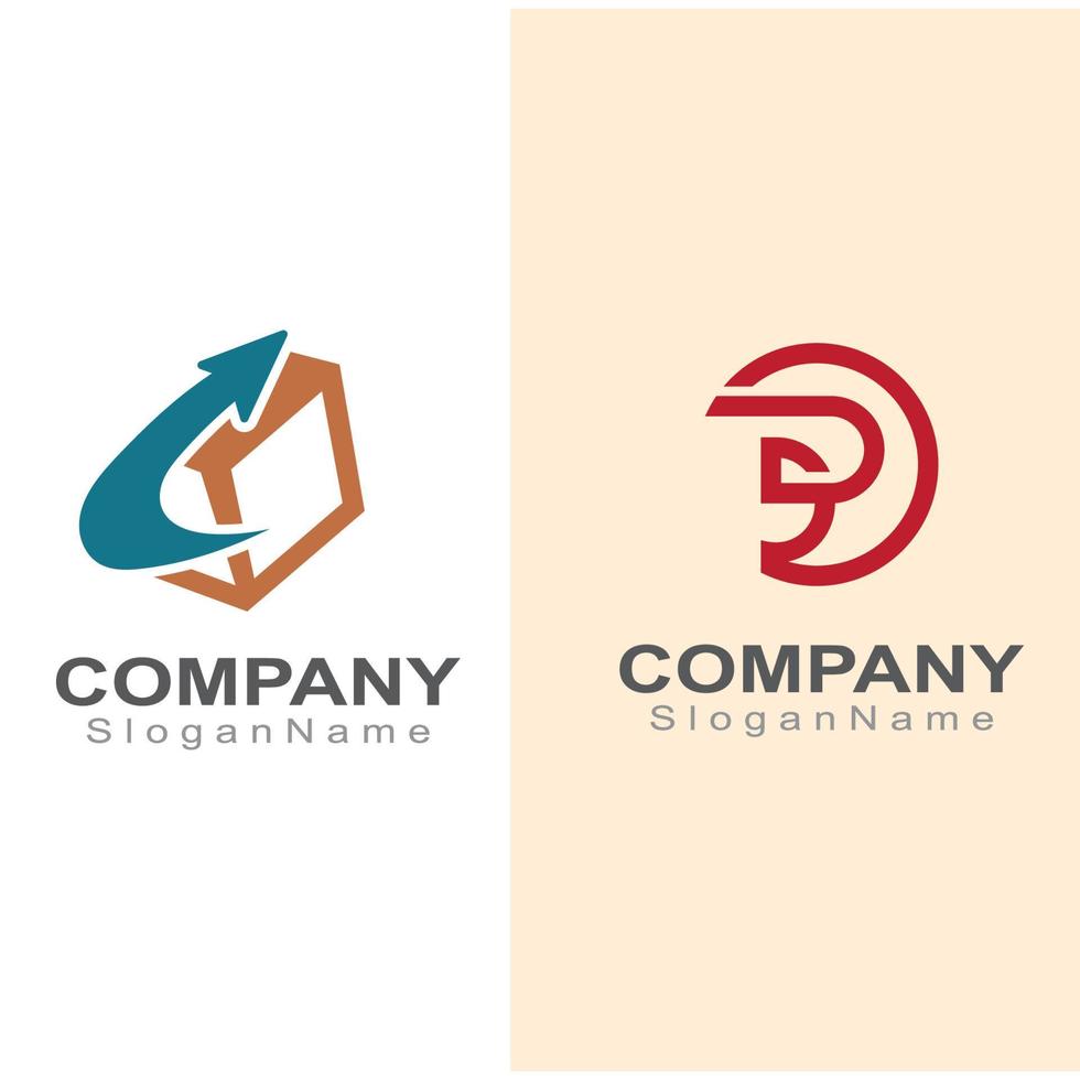 logotipo de logística exprés para el diseño de empresas y empresas de entrega vector