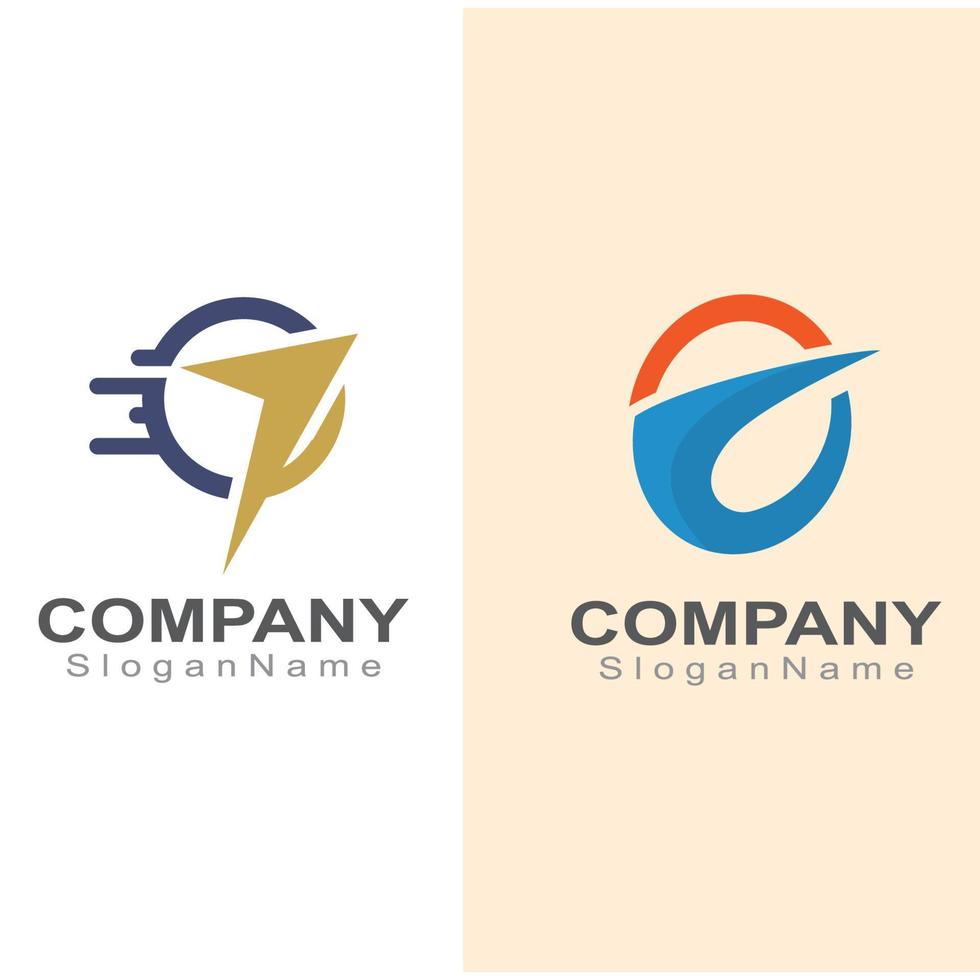 logotipo de logística exprés para el diseño de empresas y empresas de entrega vector