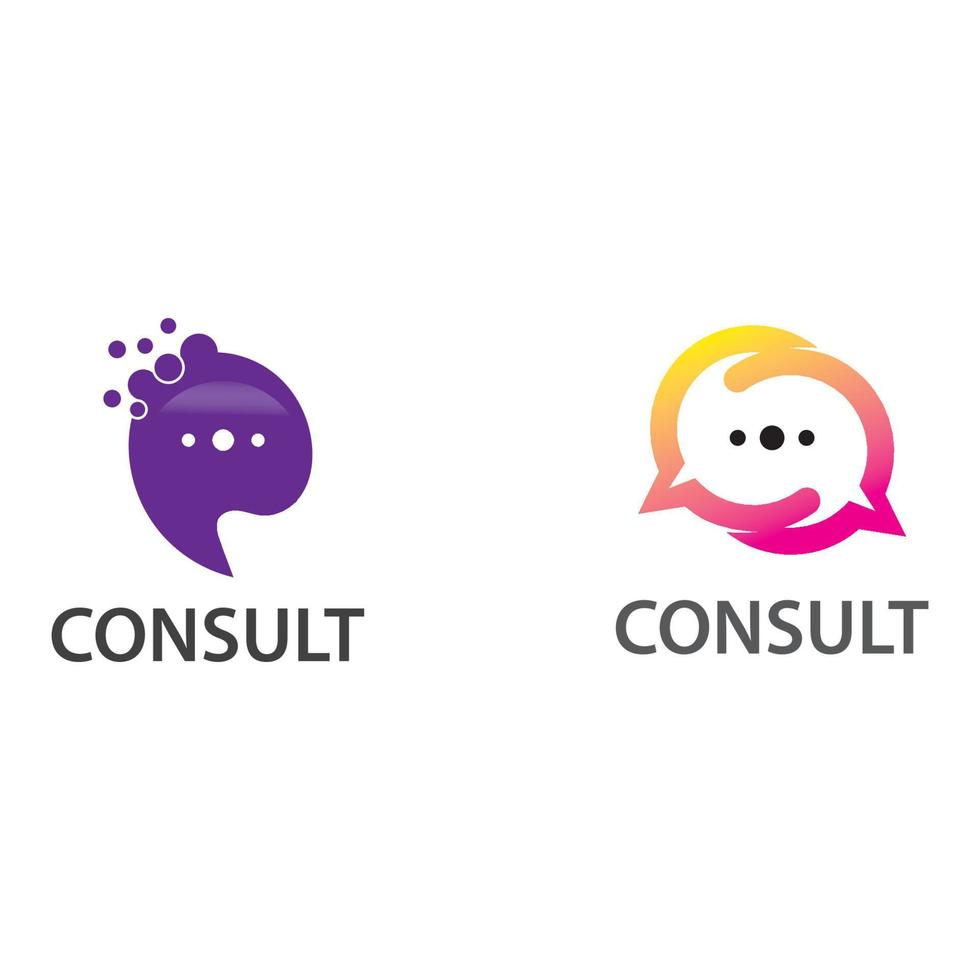 Talk Consult logo design, business logo template design concept vector