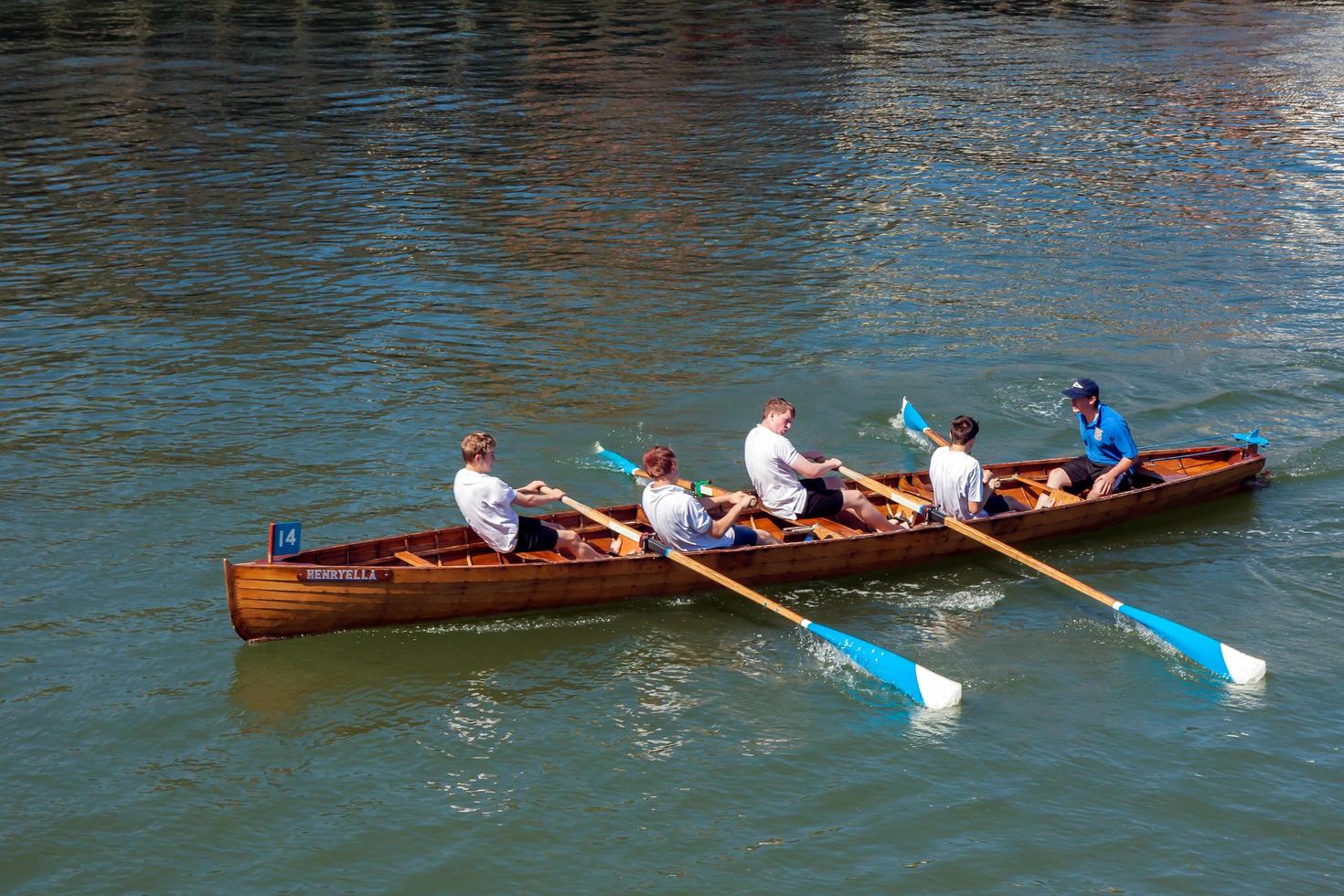 Whitby, North Yorkshire, UK, 2010. Exhausted at the End of a Rowing Boat Race photo