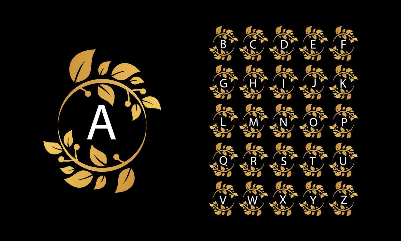 diseño de logotipo de hoja natural de oliva dorada vector
