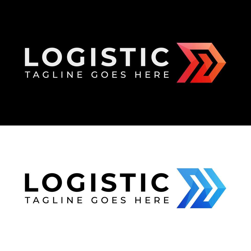 logotipo simple del próximo diseño de icono para logística, transportistas vector