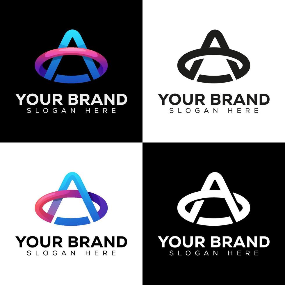 initial letter A logo collection for your brand vector template