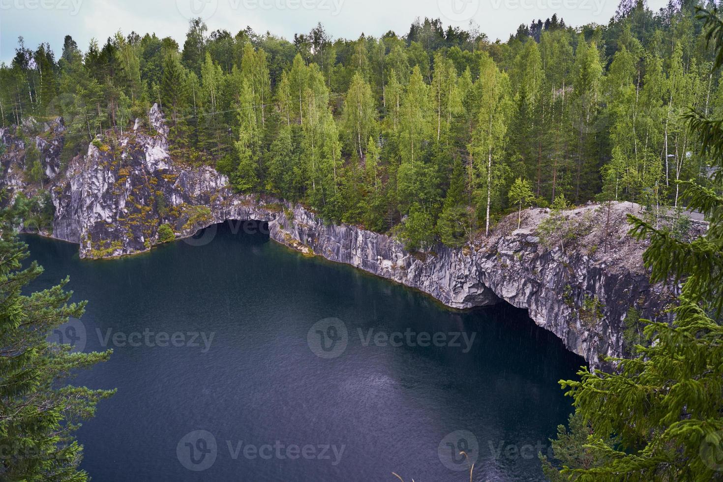 Karelia, Ruskeala, marble quarry, canyon, harsh Northern nature photo