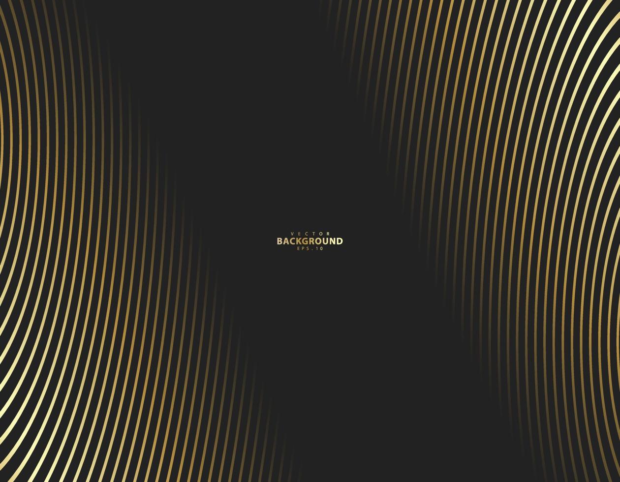 Golden wave line background vector