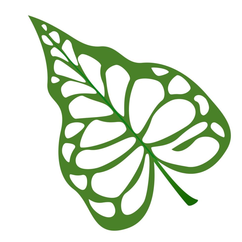 Green botanical leaf. vector