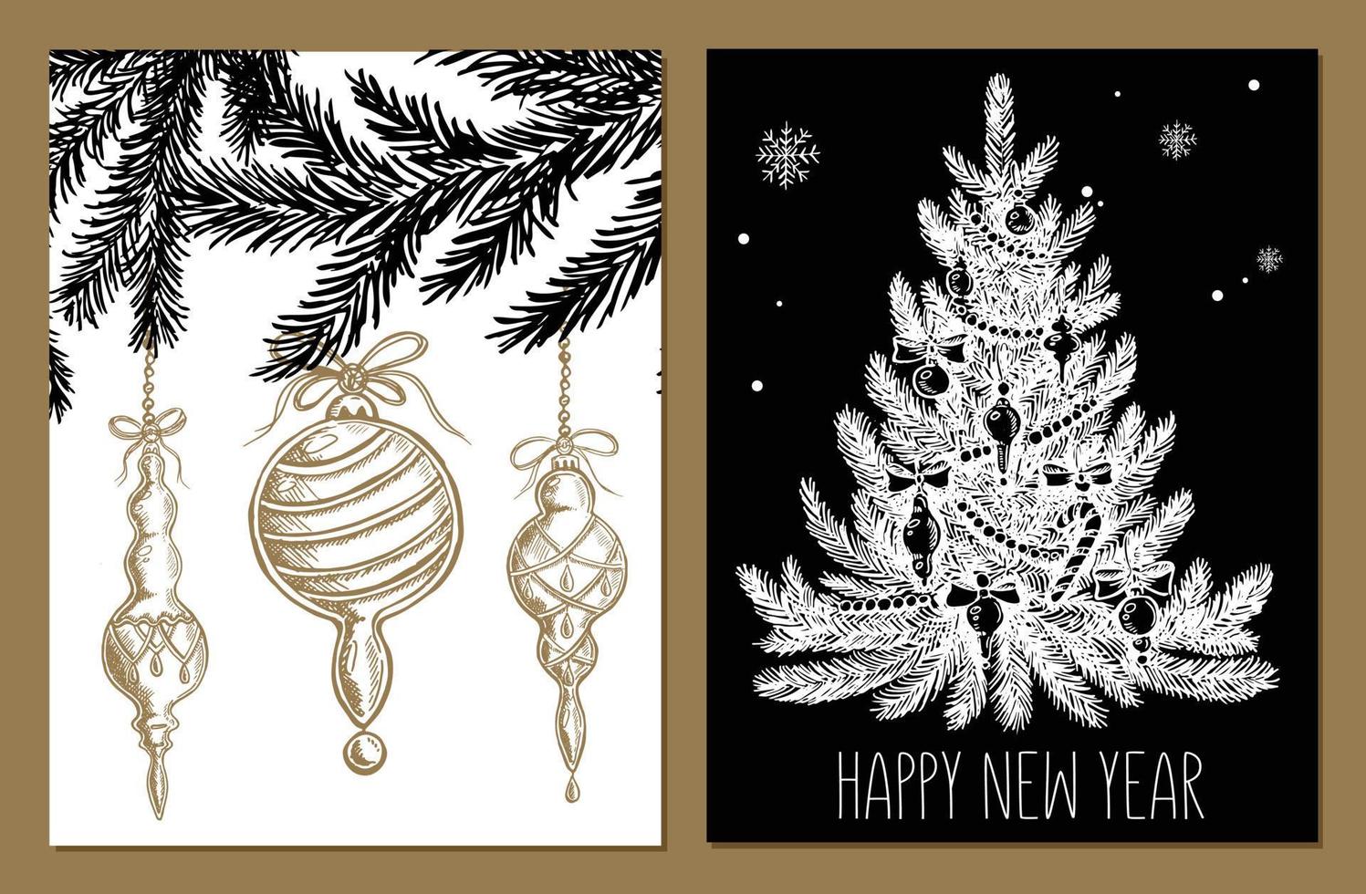 Christmas pattern in sketch style. Hand drawn illustration. vector