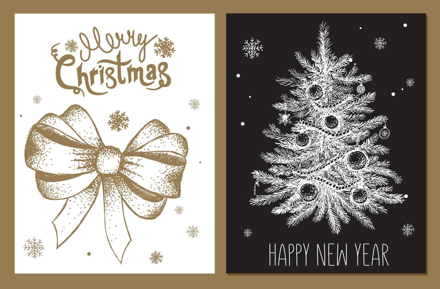 Christmas pattern in sketch style. Hand drawn illustration. vector