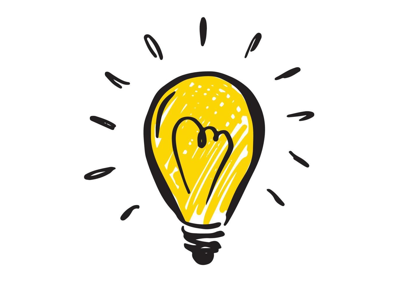 153.epsLight Bulb. Concept and ideas, hand-drawn illustration. Vector. vector