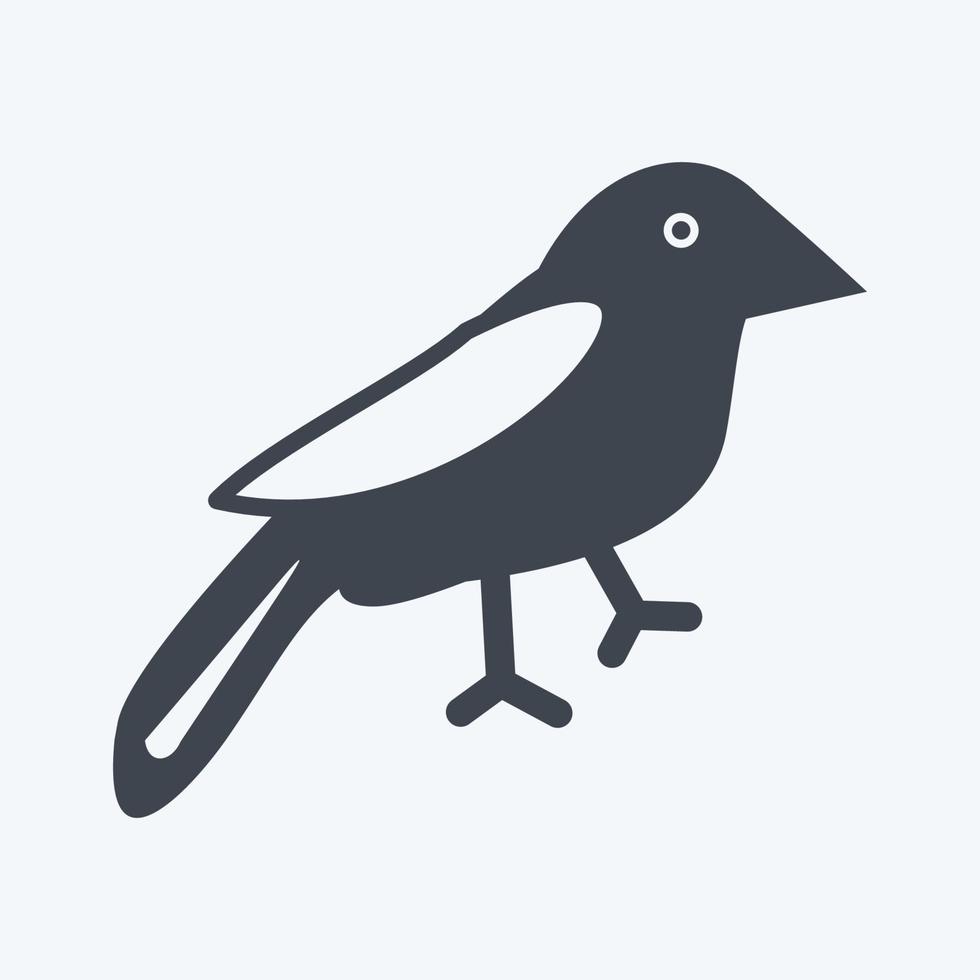 Icon Sparrow. suitable for Spring symbol. glyph style. simple design editable. design template vector. simple symbol illustration vector