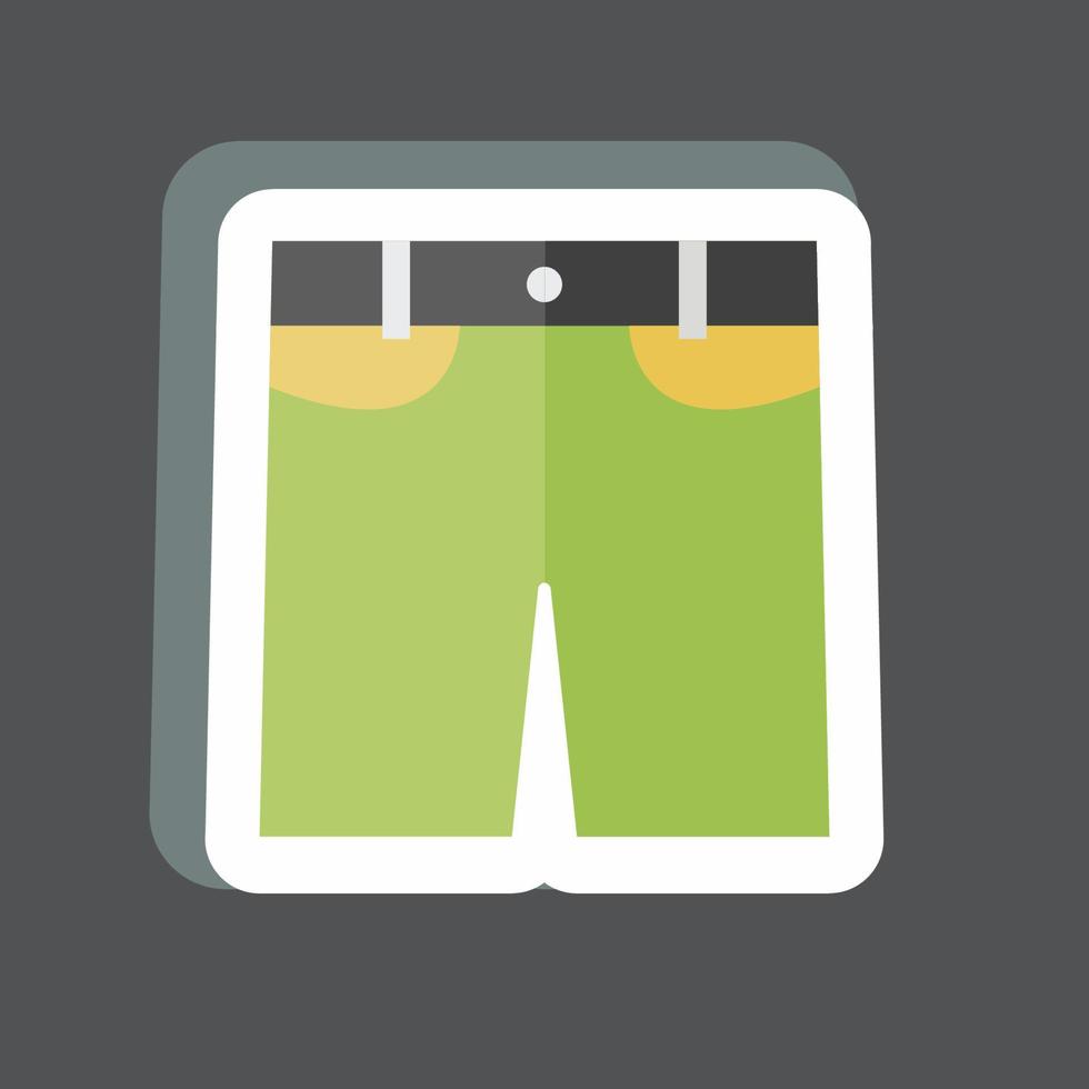 Sticker Shorts. suitable for men accessories symbol. simple design editable. design template vector. simple symbol illustration vector