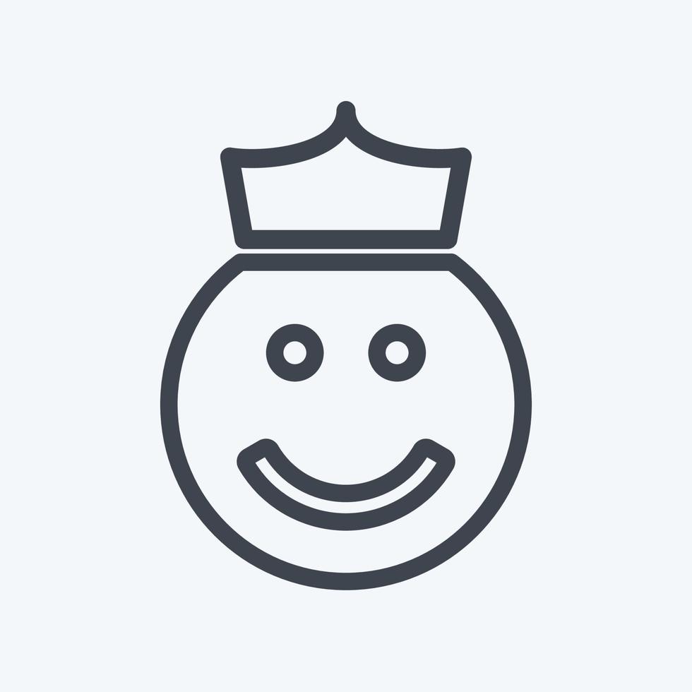 Icon Emoticon Angel. suitable for Emoticon symbol. line style. simple design editable. design template vector. simple symbol illustration vector