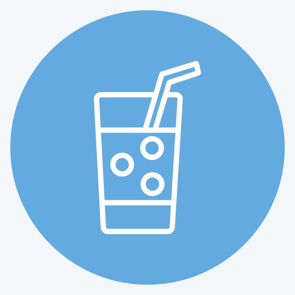 Icon Fizzy Water. suitable for Drink symbol. blue eyes style. simple design editable. design template vector. simple symbol illustration vector