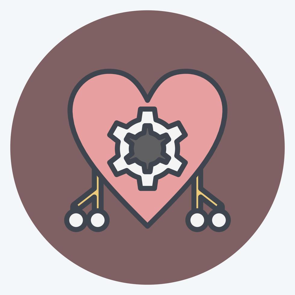 Icon Cybernetics. suitable for data analytics symbol. color mate style. simple design editable. design template vector. simple symbol illustration vector