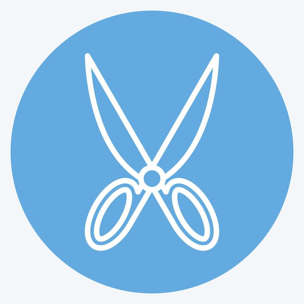 Icon Pair of Scissors 1. suitable for Tailor symbol. blue eyes style. simple design editable. design template vector. simple symbol illustration vector