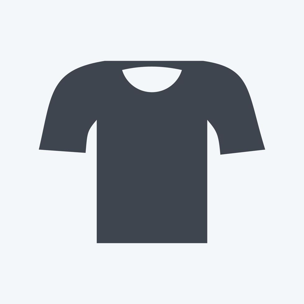 Icon T Shirt. suitable for men accessories symbol. glyph style. simple design editable. design template vector. simple symbol illustration vector