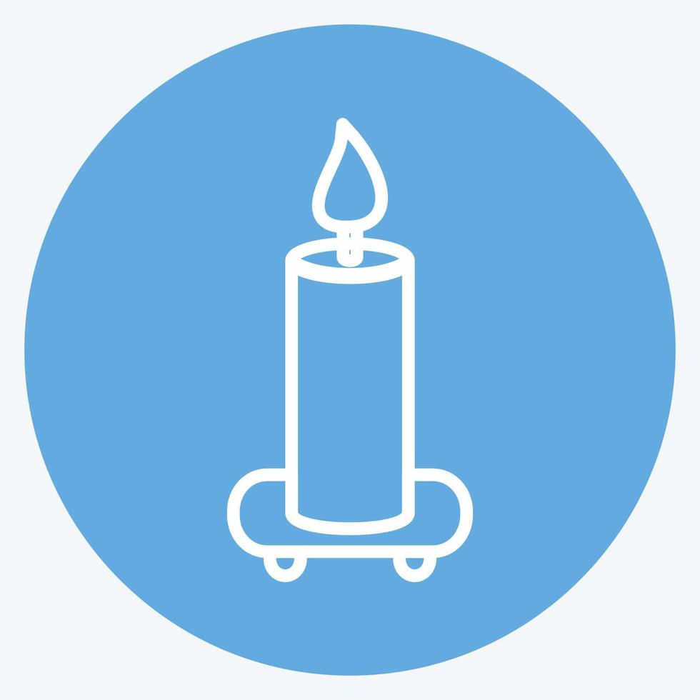 Icon Candle on Shelf. suitable for Spa symbol. blue eyes style. simple design editable. design template vector. simple symbol illustration vector