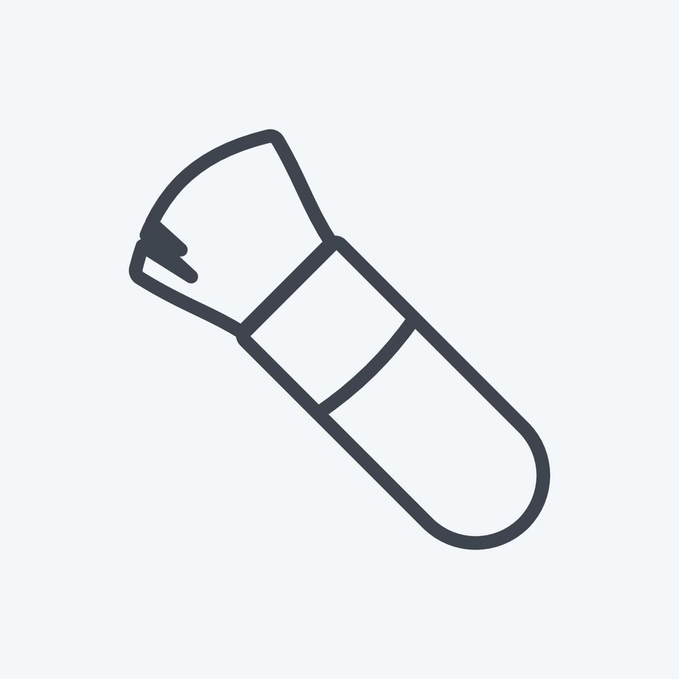Icon Blushon Brush 1. suitable for beauty care symbol. line style. simple design editable. design template vector. simple symbol illustration vector