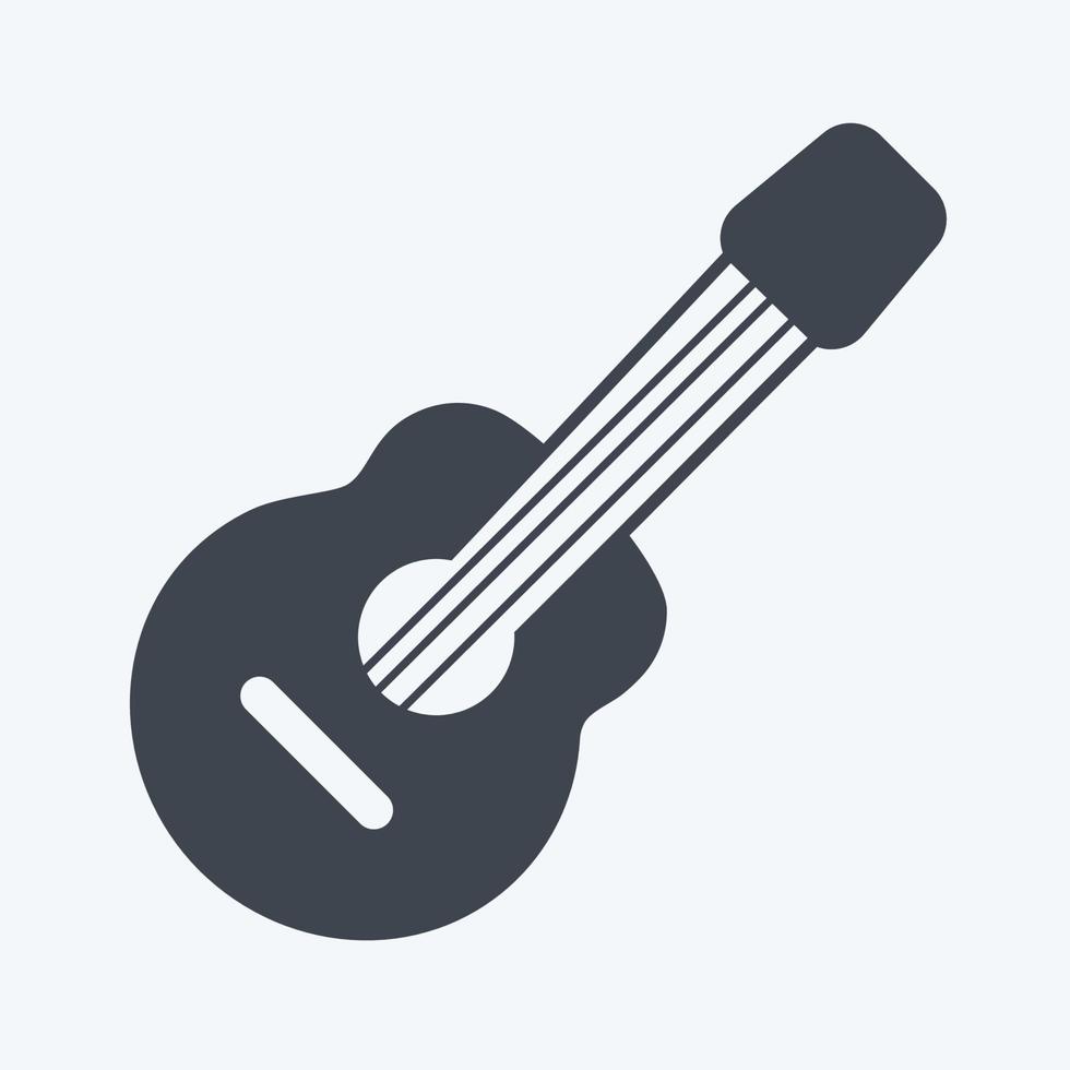 Icon Guitar. suitable for Wild West symbol. glyph style. simple design editable. design template vector. simple symbol illustration vector