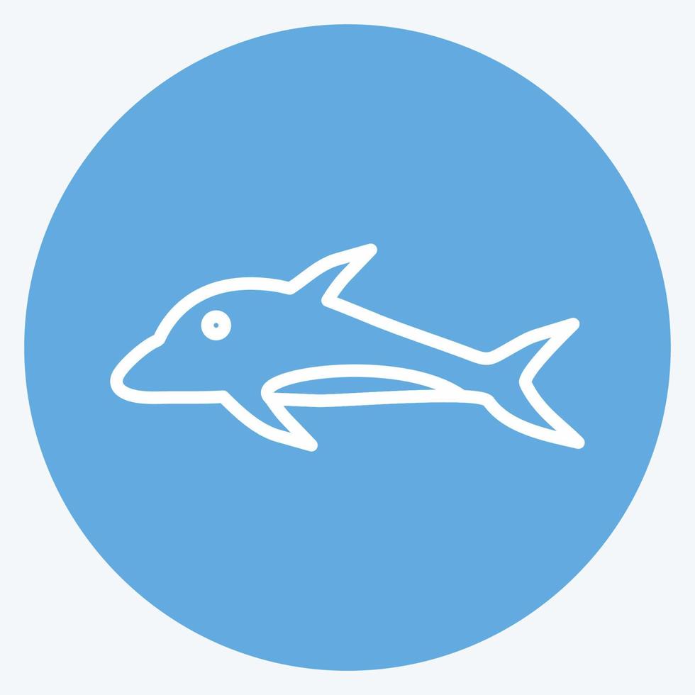 Icon Dolphin. suitable for Sea symbol. blue eyes style. simple design editable. design template vector. simple symbol illustration vector