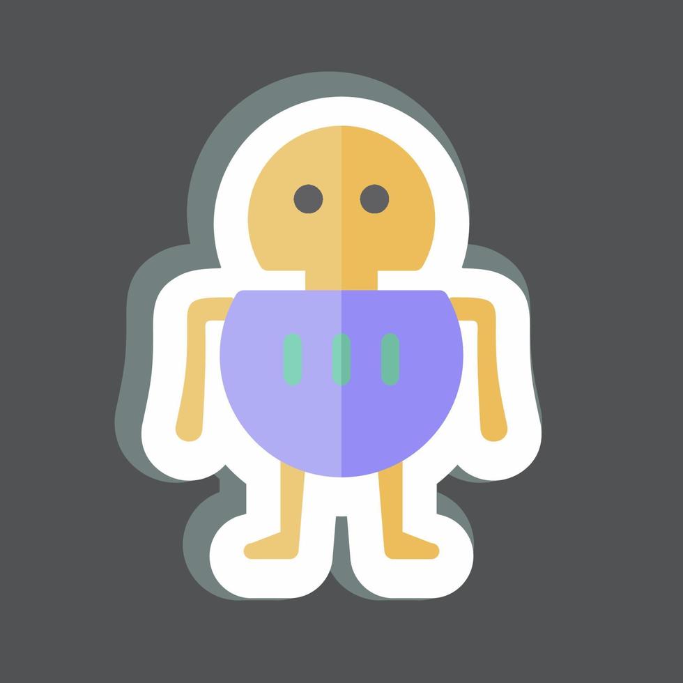 Sticker Robot. suitable for Programming symbol. simple design editable. design template vector. simple symbol illustration vector