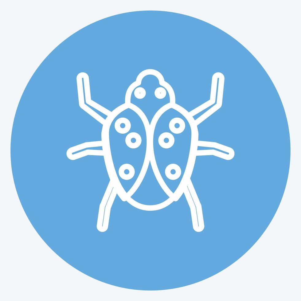 Icon Bug. suitable for Animal symbol. blue eyes style. simple design editable. design template vector. simple symbol illustration vector