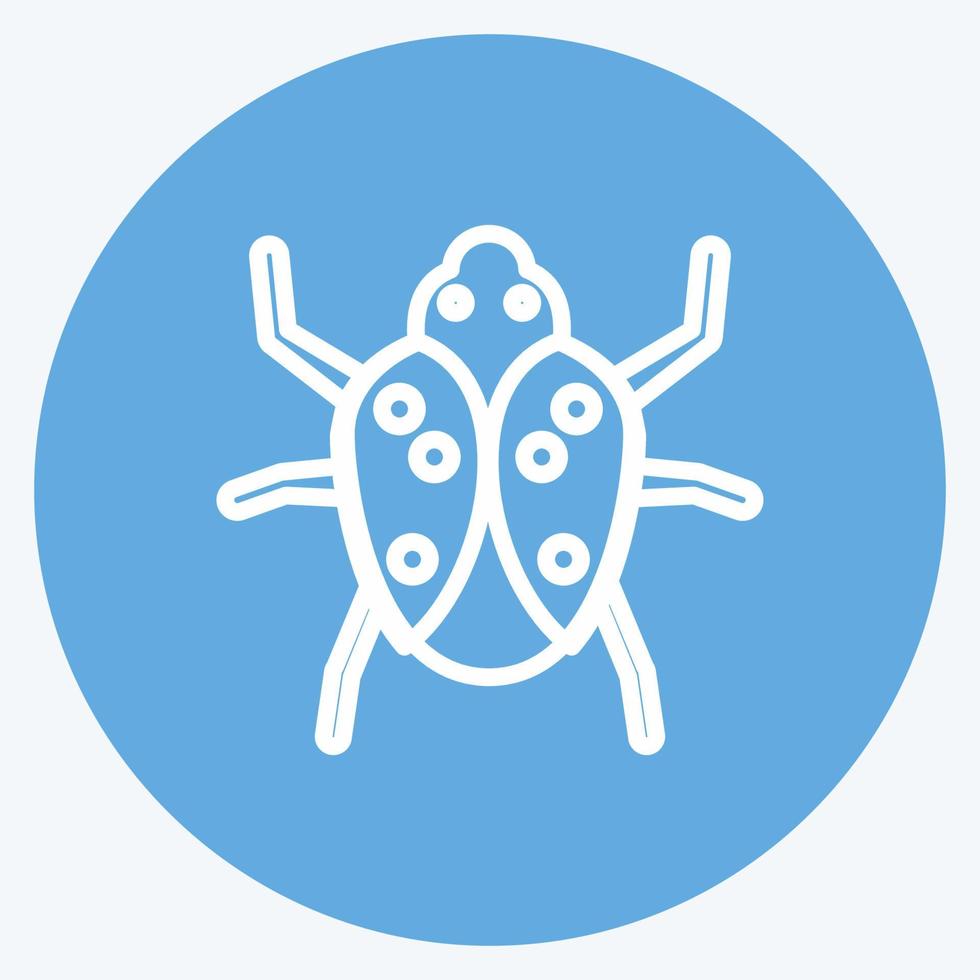 Icon Bug. suitable for Animal symbol. blue eyes style. simple design editable. design template vector. simple symbol illustration vector