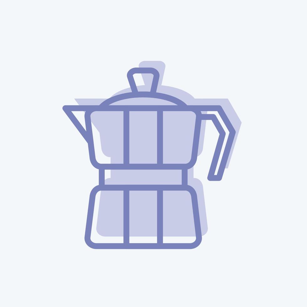 Icon Moka Pot. suitable for Drink symbol. two tone style. simple design editable. design template vector. simple symbol illustration vector