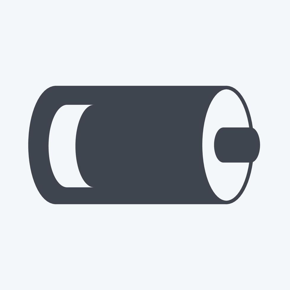 Icon Low Battery. suitable for Web Interface symbol. glyph style. simple design editable. design template vector. simple symbol illustration vector