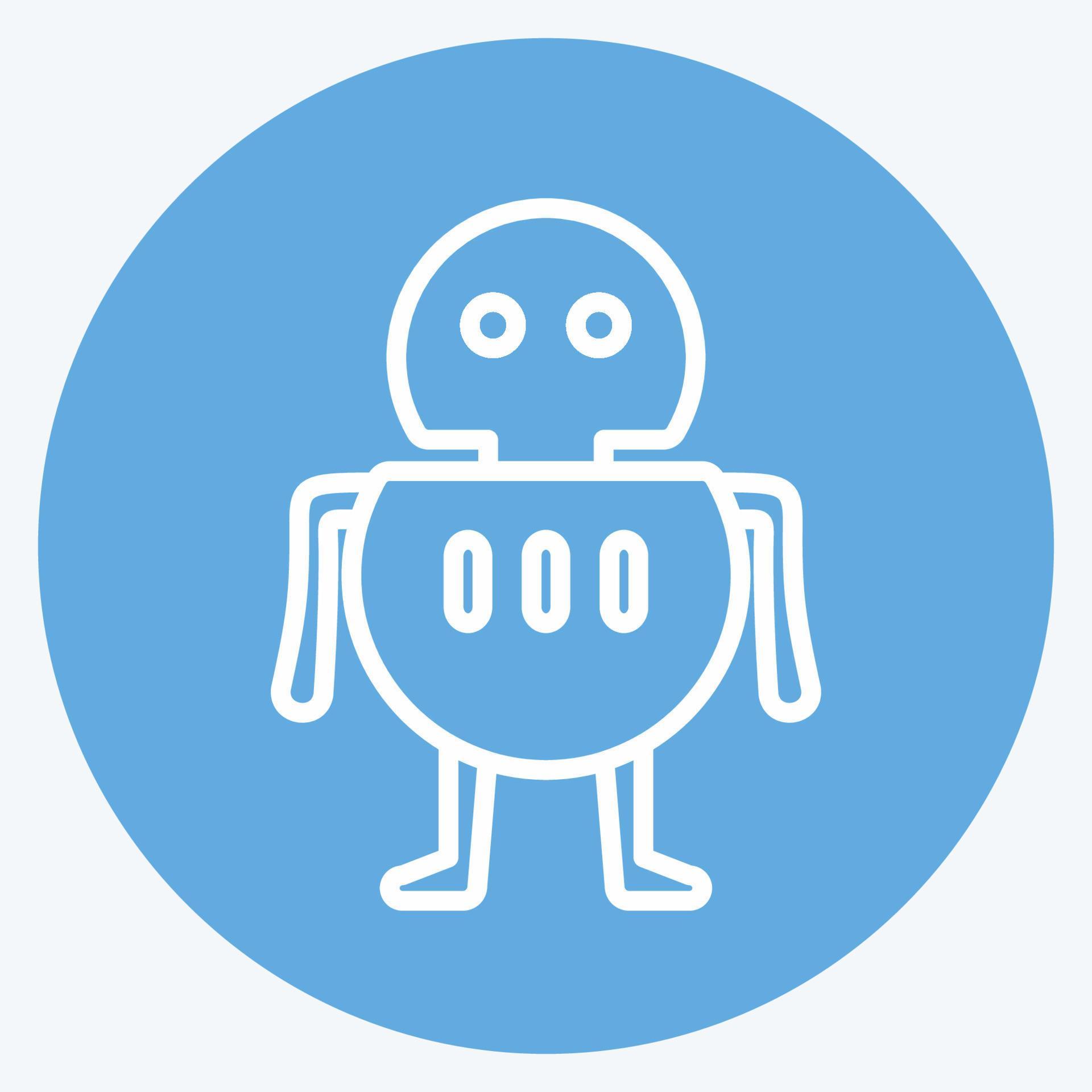 Icon Robot. suitable for Programming symbol. blue eyes style. simple ...