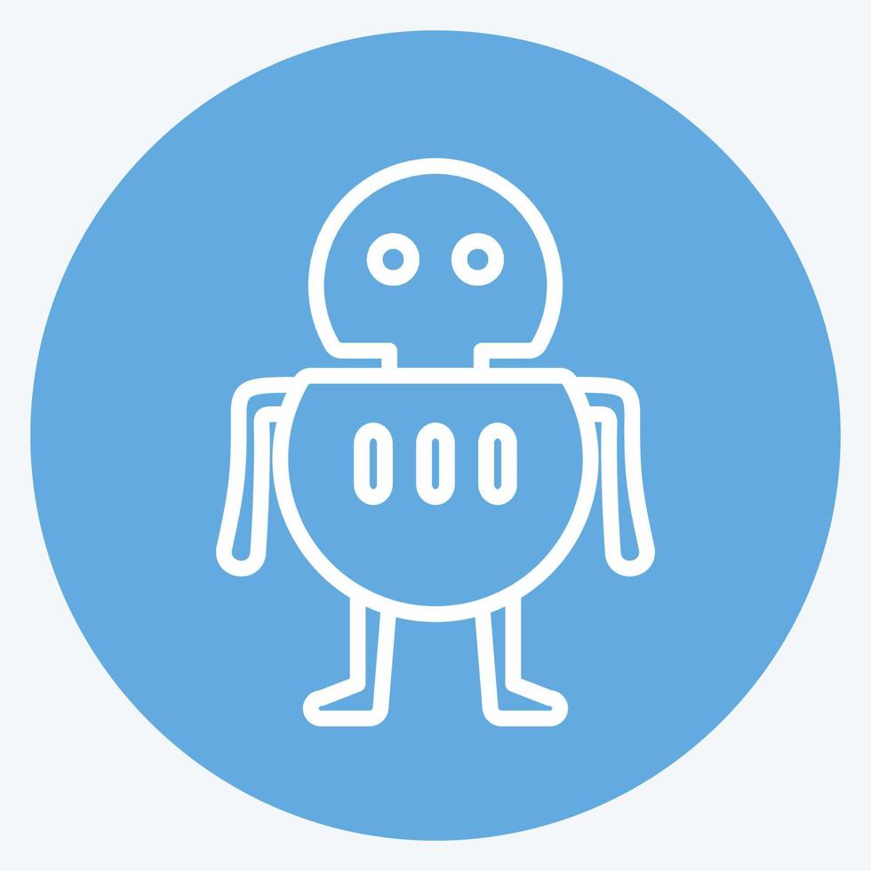 Icon Robot. suitable for Programming symbol. blue eyes style. simple ...
