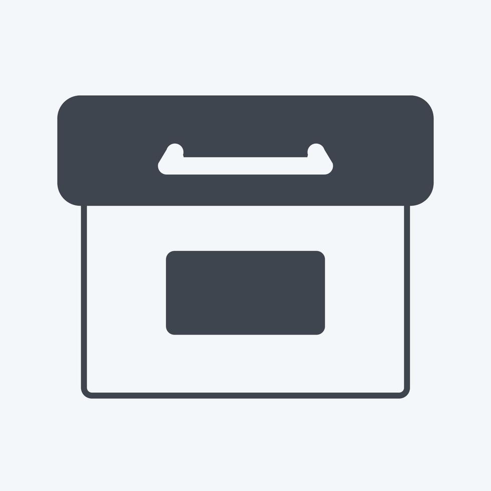 Icon Archive. suitable for Web Interface symbol. glyph style. simple design editable. design template vector. simple symbol illustration vector