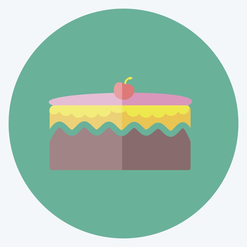 Icon Cake. suitable for party symbol. flat style. simple design editable. design template vector. simple symbol illustration vector