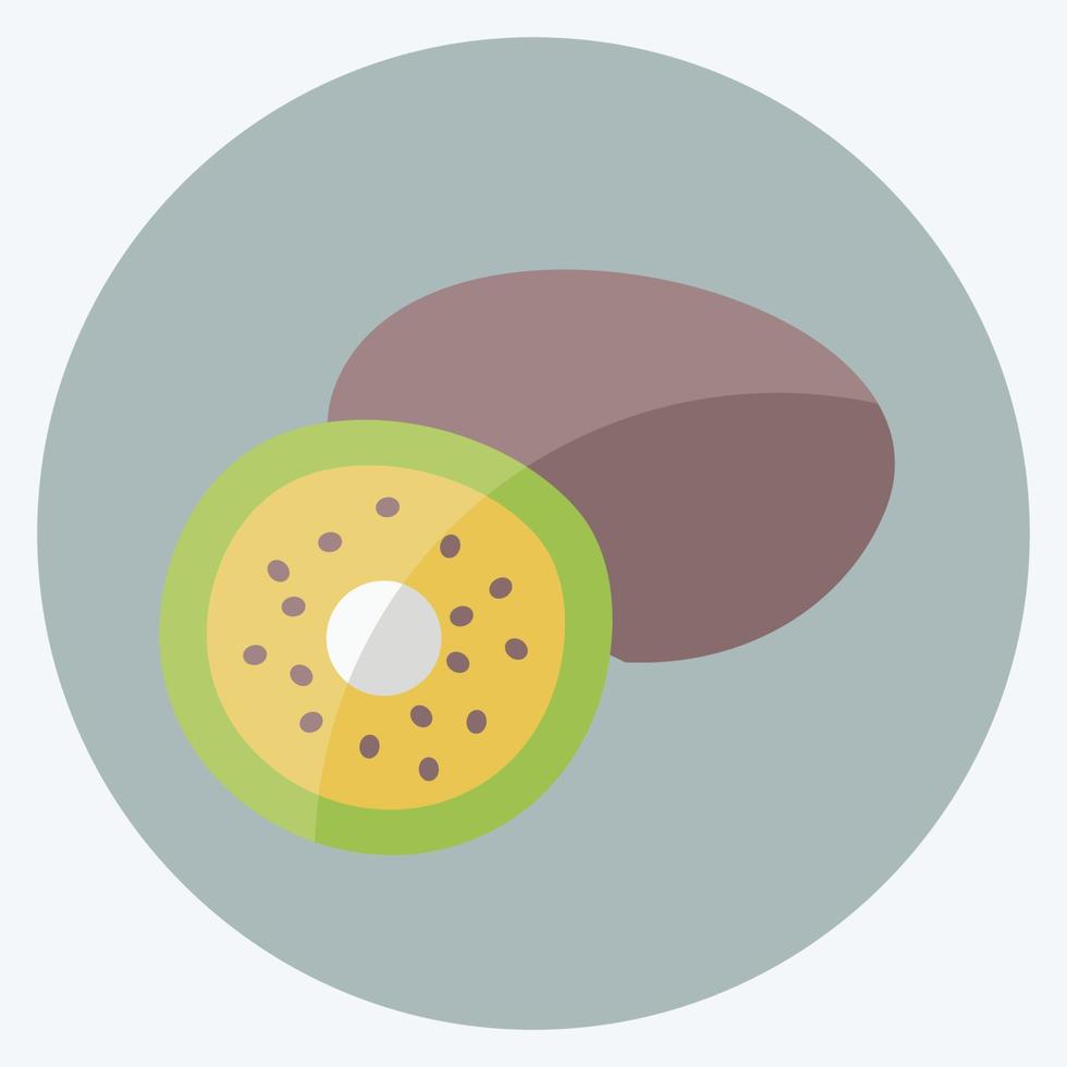 Icon Kiwi. suitable for Fruits and Vegetables symbol. flat style. simple design editable. design template vector. simple symbol illustration vector