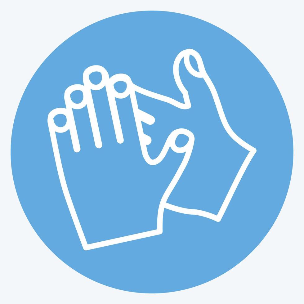 Icon Clapping Hands. suitable for Hand Actions symbol. blue eyes style. simple design editable. design template vector. simple symbol illustration vector