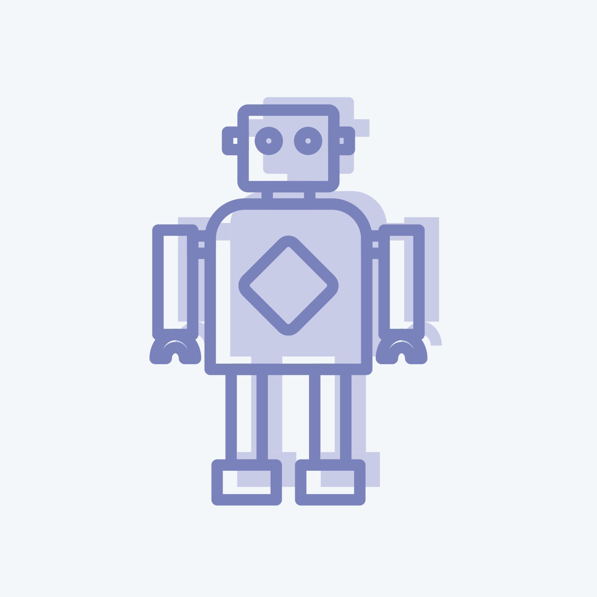 Icon Robotics. suitable for data analytics symbol. two tone style ...