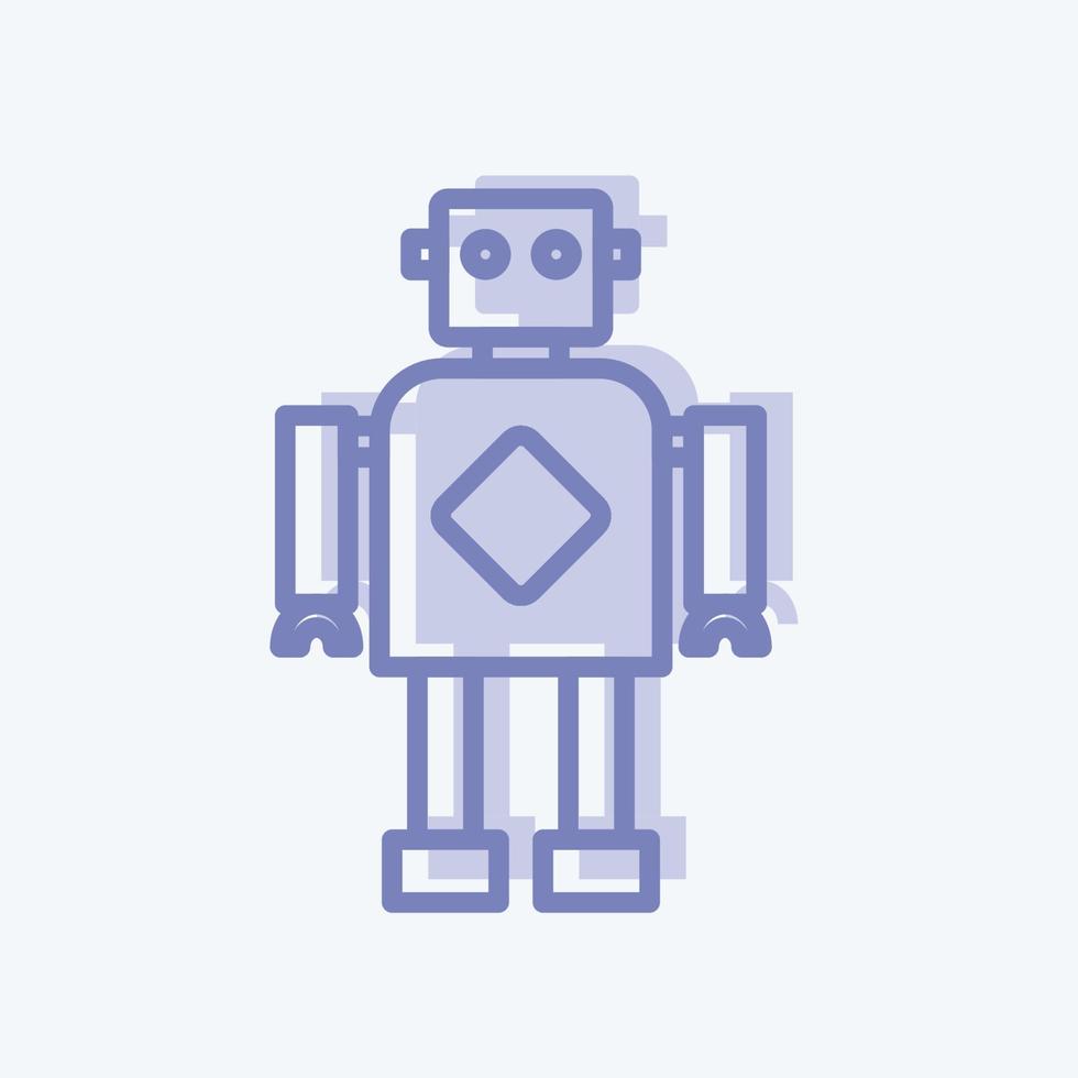 Icon Robotics. suitable for data analytics symbol. two tone style. simple design editable. design template vector. simple symbol illustration vector