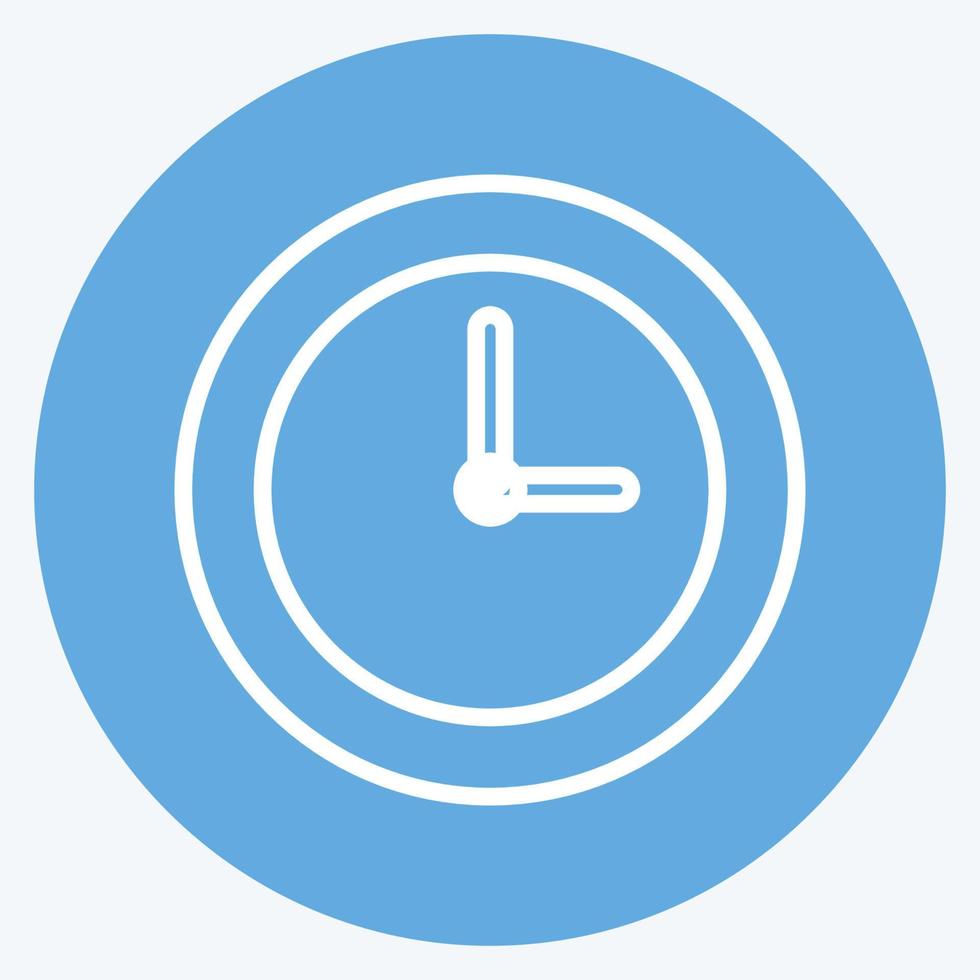 Icon Clock. suitable for party symbol. blue eyes style. simple design editable. design template vector. simple symbol illustration vector