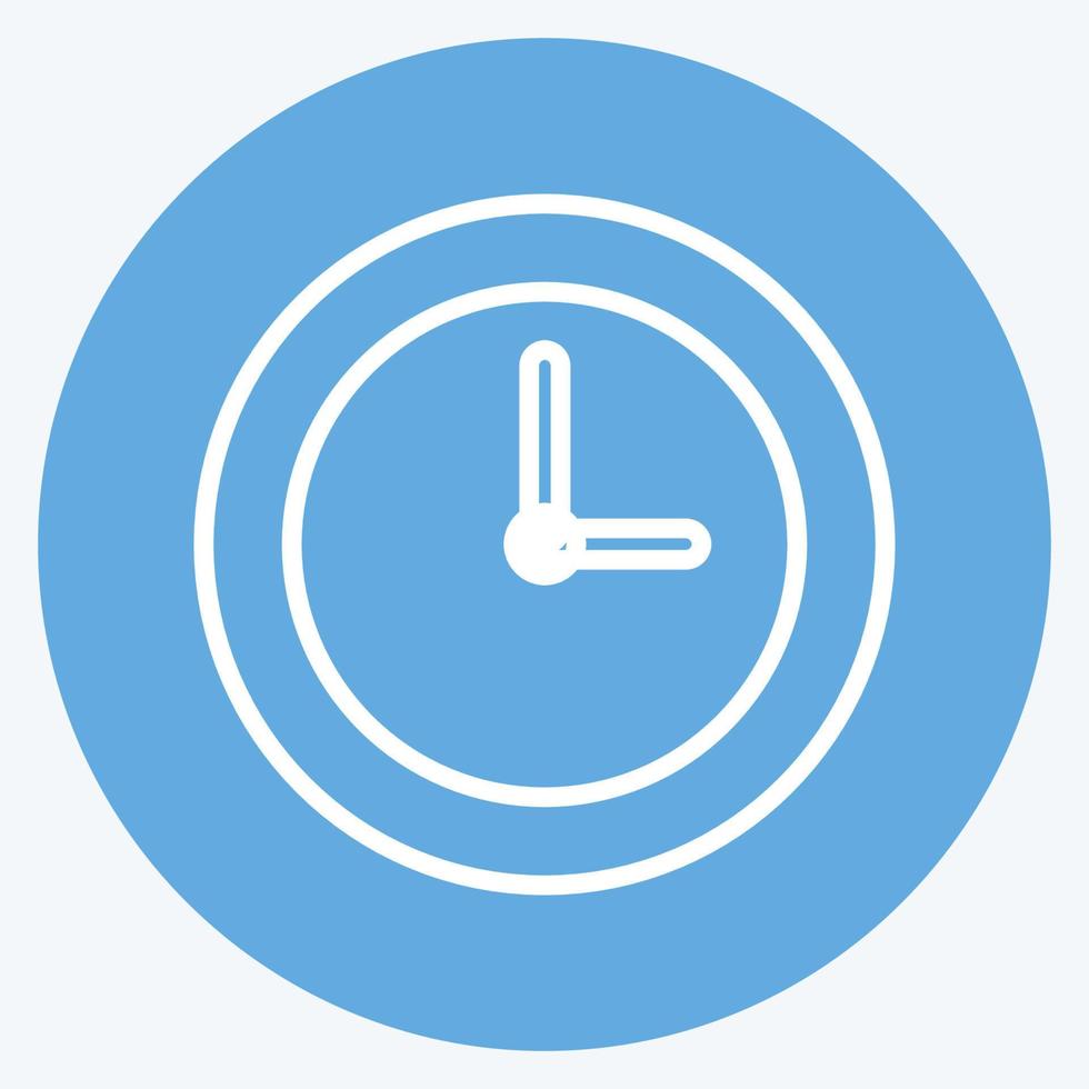 Icon Clock. suitable for party symbol. blue eyes style. simple design editable. design template vector. simple symbol illustration vector