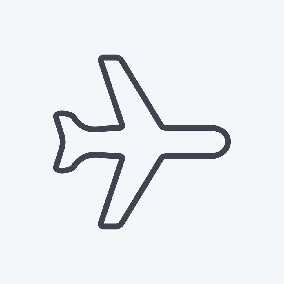 Icon Aeroplane Mode. suitable for Mobile Apps symbol. line style. simple design editable. design template vector. simple symbol illustration vector