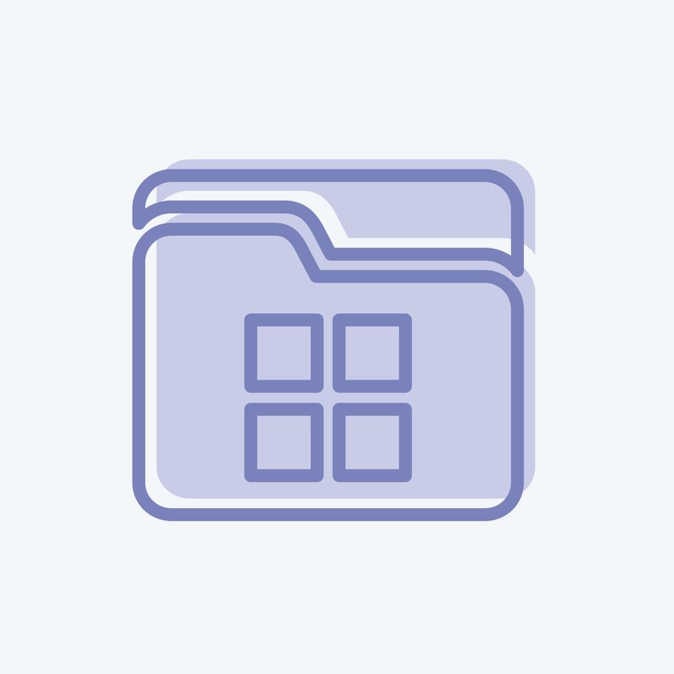 Icon File Manager. suitable for Mobile Apps symbol. two tone style. simple design editable. design template vector. simple symbol illustration vector