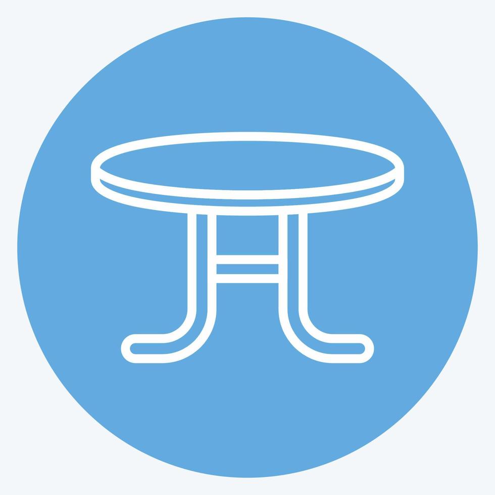 Icon Coffee Table. suitable for Home symbol. blue eyes style. simple design editable. design template vector. simple symbol illustration vector
